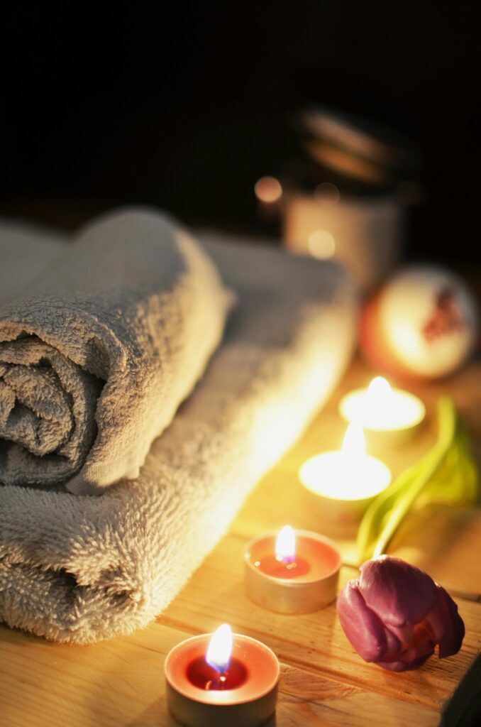 Relaxing wellness skincare
